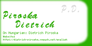 piroska dietrich business card
